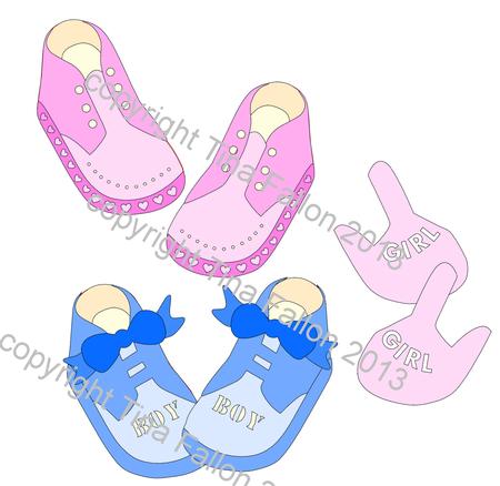 Baby Shoes Mix N Match Set Cutting Files