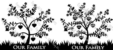 Create Your Own Personalised Family Tree 4 Members Fi