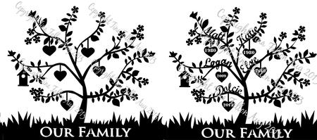 Create Your Own Personalised Family Tree 5 Members Fi