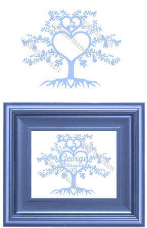 Baby Birth Tree Papercut Cutting File