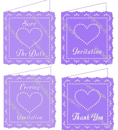 Wedding Hearts Invites Save The Date And Thankyou