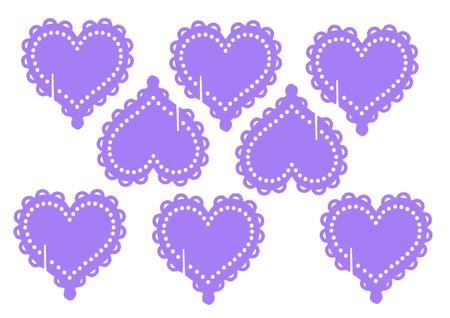 Wedding Hearts Set Wine Glass Place Names