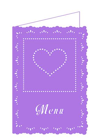 Wedding Hearts Set Menu Cover Cutting File