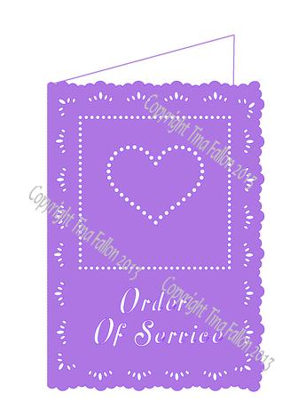 Wedding Hearts Set Order Of Service Cover