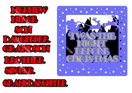 Twas The Night Before Christmas Large Card Front