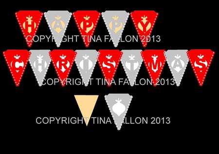 Christmas Bauble Bunting Cutting Files