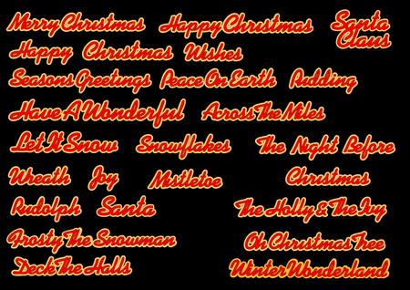 Christmas Words And Sentiments Assortment With Backers
