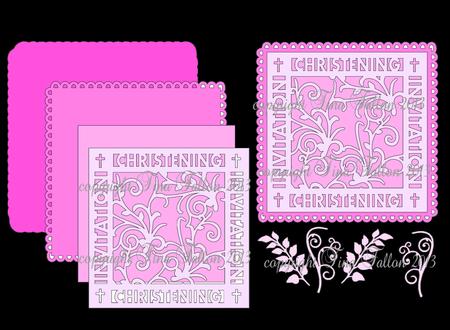 Christening Invitation Topper