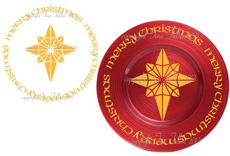 Christmas Star Word Art Great For Vinyl Plates Mirrors