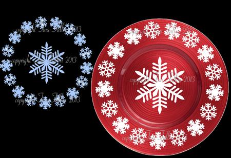 Snowflakes Christmas Word Art For Vinyl Etc