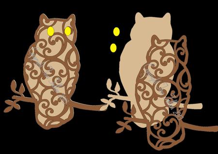 Filgree Owl Topper Or Embellishment With Layer