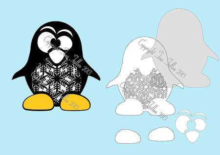 Filigree Christmas Penguin