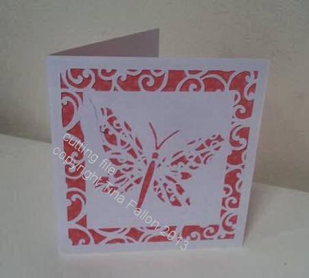 Filigree Butterfly Card Template