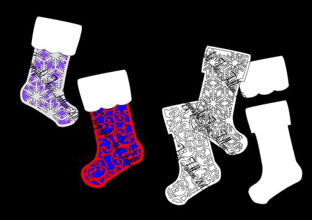 Filigree Christmas Stockings 2 Designs In 1 File