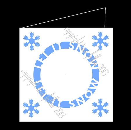 Let It Snow Cut Out Card Template