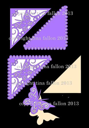 Butterfly Corners No 5 - 2 Corners With Undermats