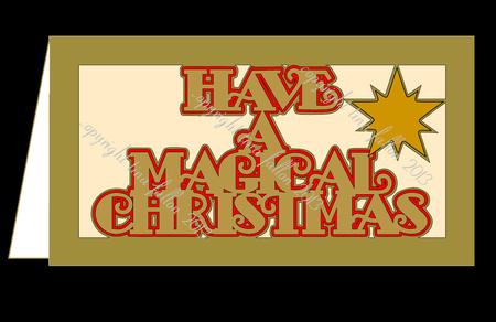Have A Magical Christmas - Card To Fit Dl Env