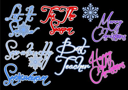Christmas Mix Of Words Sentiments