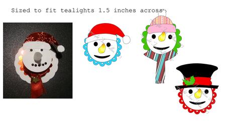 Decorate Your Own Led Tealights As Snowmen For Hanging Decor