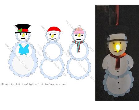 Snowman For Hanging Decorations Inc Tree / Tealights