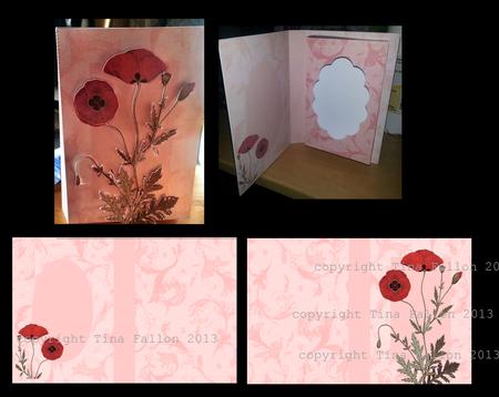 Poppy Combi Card Box With 3D Decoupage For Front