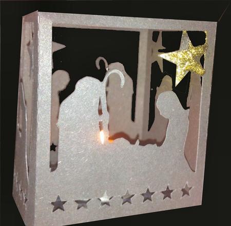 Nativity Christmas Box -tealight Holder Luminaire