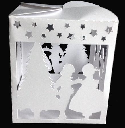 Christmas Eve Scene Tealight Holder Luminaire Box