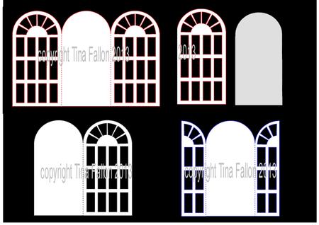 Christmas Windows Card Templates And Topper