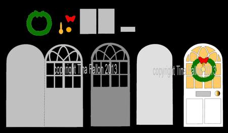 Christmas Doors And Topper Plus Accessories Set