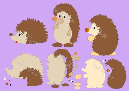 Cute Selection Of Hedgehog Paper Piecings