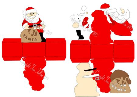 Santa Christmas Treat Box (layered)
