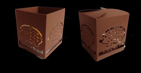 Hedgehog Tealight Luminaire And Gift Box 2 Cutting Files