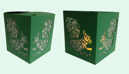 Squirrel Tealight Luminaire And Gift Box 2 Cutting Files