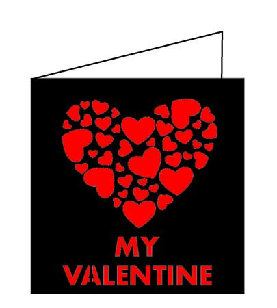 My Valentine Heart Card Template