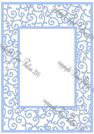 Large Filigree Frame A4 Or Smaller With Aperture