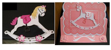 3D Rocking Horse Card Cutting File