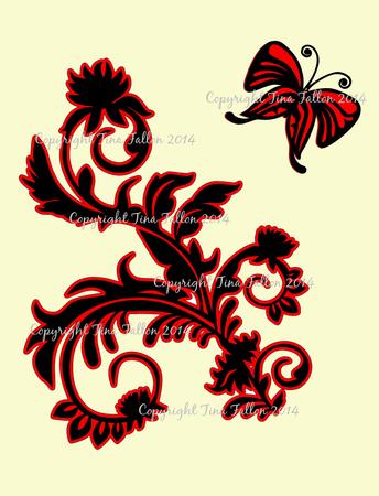 Butterfly And Flourish Topper 