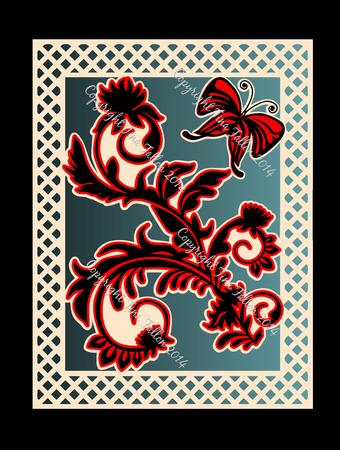 Butterfly And Flourish Topper With Lattice