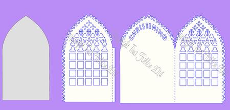 Christening Card Gatefold Style