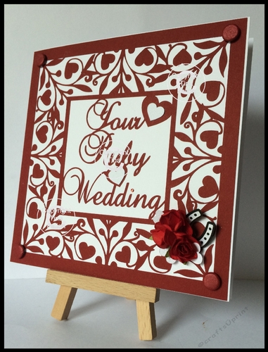 Ruby Wedding Anniversary Keepsake Card Or Vinyl multi formats