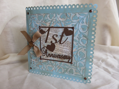 First 1st Wedding Anniversary Card