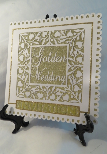 Golden Wedding Party Invitation Card