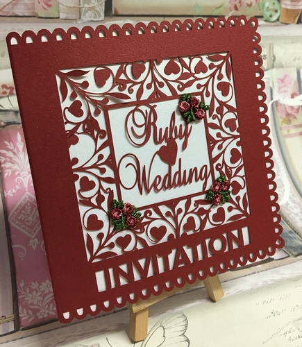 Ruby Wedding Anniversary Party Invitation