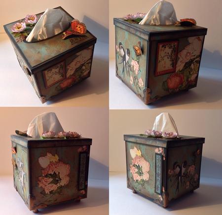 Tissue Box Cover 5x5x5 With Removable Lid