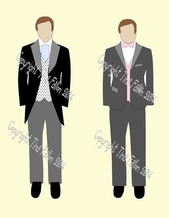 Pair Of Grooms Paper Piecing Layers