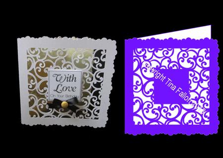 Filigree Design Set - Square Card No 3