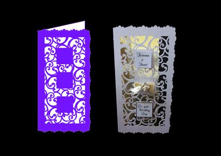Filigree Design Set Card Template Size Dl2