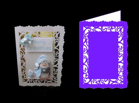 Filigree Design Set - Portrait Card Template