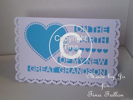 Birth Of My Great Grandson Card Template To Personalise