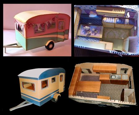 Retro Caravan Model With Internal Furnishings And Gift Box asst file formats